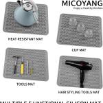 MicoYang Silicone Dish Drying Mat: Versatile, ecofriendly, and heatresistant, this mat is perfect for your kitchen counter or sink, as well as serving as a refrigerator or drawer liner.