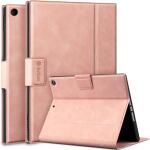 Antbox 10.2 Inch Case for iPad 9th/8th/7th Gen with Pencil Holder Auto Sleep/Wake Function PU Leather Smart Cover (Pink)