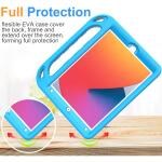 BMOUO iPad 9th/8th/7th 2021/2020/2019 Generation 10.2 Inch Case for Kids with Built-in Screen Protector, Shockproof Handle Stand (Blue)