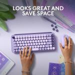 Logitech POP Mechanical Wireless Keyboard with Customizable Emoji Keys - Cosmos