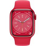 Apple Watch Series 8 Smart Watch 41mm with RED Aluminum Case with RED Sport Band - M/L