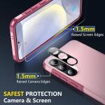 SPIDERCASE Heavy Duty Shockproof Phone Case for Galaxy S24 Plus 2024, Light Pink