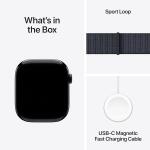 Apple Watch Series 10 [GPS 46mm case] Smartwatch with Jet Black Aluminium Case with Ink Sport Loop