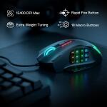 Redragon M908 Impact RGB LED MMO Gaming Mouse with 12 Side Buttons