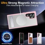 SPIDERCASE Magnetic for Samsung Galaxy S23 Ultra Case,6.8"​ - Pink