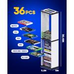 Nargos Video Game Storage Stand Tower, Universal Game Disc Holder Vertical Stand Organizer Tower