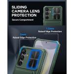 ATATOO for Samsung Galaxy S24+ Plus Case with Card Holder 6.7"​ , Green