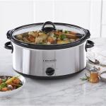 Crock Pot 7 Quart Oval Manual Slow Cooker, Stainless Steel (SCV700SBR) Versatile Cookware for Large Families or Entertaining.