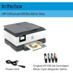 HP OfficeJet 8015e Wireless Color All-in-One Printer - White