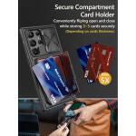 Vihibii Wallet Phone Case for Samsung Galaxy S23 Ultra 5G 6.8" 2023, Black