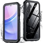 SPIDERCASE for Samsung Galaxy A15 5G Case Waterproof 6.5"-Black