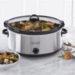 Crock Pot 7 Quart Oval Manual Slow Cooker, Stainless Steel (SCV700SBR) Versatile Cookware for Large Families or Entertaining.