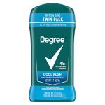 Degree Men Original Antiperspirant Deodorant 2.7 oz, Cool Rush Twin Pack 48-Hour Sweat & Odor Protection Antiperspirant For Men