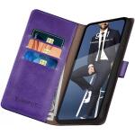 SUANPOT for Samsung Galaxy S22 with RFID Blocking Leather Wallet case - Purple