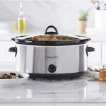 Crock Pot 7 Quart Oval Manual Slow Cooker, Stainless Steel (SCV700SBR) Versatile Cookware for Large Families or Entertaining.