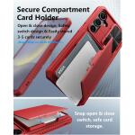 ATATOO for Samsung Galaxy S24+ Plus Case with Card Holder 6.7"​ , Red