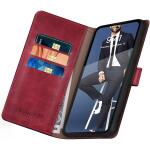 SUANPOT for Samsung Galaxy S22 with RFID Blocking Leather Wallet case - Red