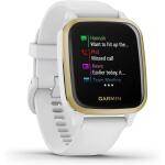 Garmin 010-02427-01 Venu Sq GPS Smartwatch - Light Gold and White