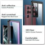 SPIDERCASE Designed for Samsung Galaxy S22 Ultra, S22 Ultra 5G 6.8''​ Case 2022, Purple/Clear