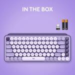 Logitech POP Mechanical Wireless Keyboard with Customizable Emoji Keys - Cosmos