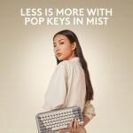 Logitech POP Mechanical Wireless Keyboard with Customizable Emoji Keys - Mist