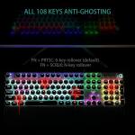 AULA F2088 Typewriter Style Mechanical Gaming Keyboard Blue Switches