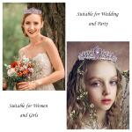 Didder Silver Tiaras: Elegant light purple crystal crowns with combs, perfect for weddings, proms, and birthday parties for women and girls.