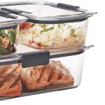 Rubbermaid Brilliance Leak-Proof Food Storage Containers with Airtight Lids, Clear 10pcs