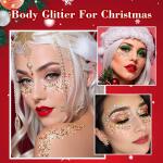 MEICOLY Christmas Body Glitter (50ml): Chunky mermaid glitter gel with sparkling sequins, perfect for Christmas makeup. Ideal stocking stuffer for women and kids during festive celebrations.