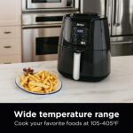 Ninja Air Fryer: 4 in 1 appliance that roasts bakes air fries broils reheats and dehydrates. Compact 4 QT size in grey model AF101