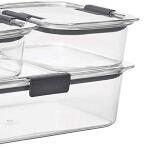 Rubbermaid Brilliance Leak-Proof Food Storage Containers with Airtight Lids, Clear 10pcs