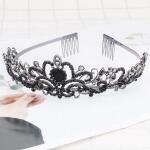 Didder Tiaras: Black crystal crowns for women and girls, ideal for Halloween, Christmas, weddings, proms, and birthday gifts.