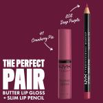 NYX PROFESSIONAL MAKEUP Butter Gloss, Cranberry Pie (Mauve Purple), Non Sticky Lip Gloss