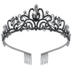 Didder Tiaras: Black crystal crowns for women and girls, ideal for Halloween, Christmas, weddings, proms, and birthday gifts.