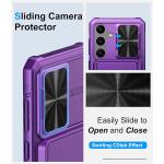 BXYJY for Samsung Galaxy S24 Wallet Case, Built-in Card Holder 2024, Purple