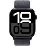 Apple Watch Series 10 [GPS 46mm case] Smartwatch with Jet Black Aluminium Case with Ink Sport Loop