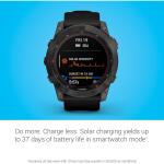 Garmin fenix 7X Sapphire Solar Smartwatch Black DLC Titanium w/ Black Band