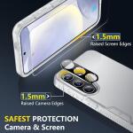 SPIDERCASE Heavy Duty Shockproof Phone Case for Galaxy S24 Plus 2024, Matte Clear