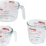 Pyrex 1118990 | 3PC Measuring Cup Set | 1 Cup, 2 Cup, 4 Cup Glass