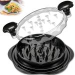 Chicken Shredder Tool Twist: Visible Grinder Machine for Ground Food, Meat & Vegetables (Elegant Black)