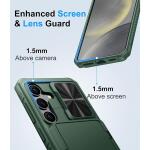 BXYJY for Samsung Galaxy S24 Wallet Case, Built-in Card Holder 2024, Green