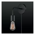 Globe Electric Holden 1-Light Matte Black Plug-In or Hardwire Wall Sconce with 6 ft. Cord