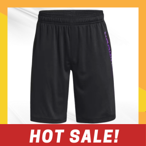 Under Armour Shorts in Black /Galaxy Purple Size YLG