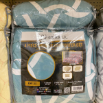 Dahdoul 4 Pc King Solid Printed Moonlit Comforter Set Teal Blue