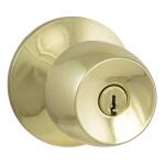 Defiant Brandywine Polished Brass Keyed Entry Door Knob