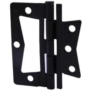 Everbilt 3 in. Non-Mortise Hinges (2-Pack) Matte Black