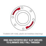 Oatey Fast Set 3 in. Outside Fit 4 in. Inside Fit ABS Open Hub Toilet Flange with Test Cap and Plastic Ring (435562)