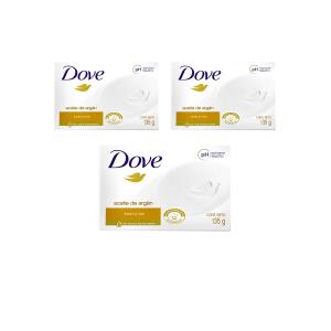 Dove Bath Soap 4.75oz Argan Oil 135g 3PK