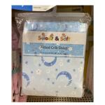 Sweet & Soft Fitted Crib Sheet Blue Heavenly Body 71 x 132+9 cm (28"x52"+3.5")