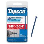 Tapcon 3/16 in. x 2-3/4 in. Hex-Washer-Head Concrete Anchors (25-Pack)